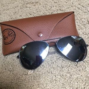 Silver Ray-Ban Aviator Mirror